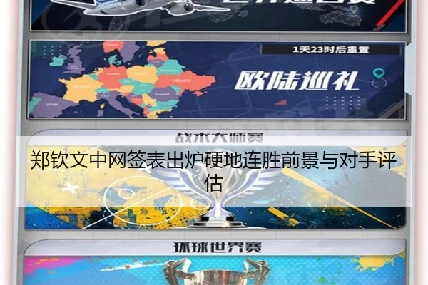 郑钦文中网签表出炉硬地连胜前景与对手评估